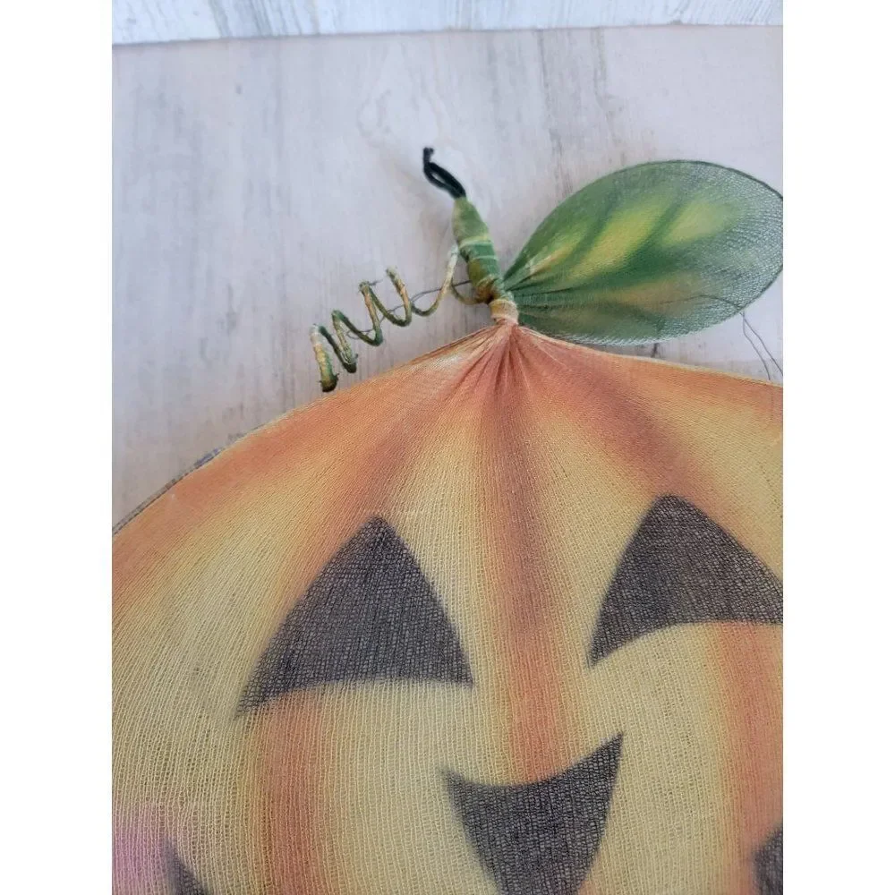 Hanging fabric Jack O'Lantern face Halloween prop decor‎